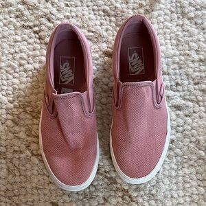 Vans Herringbone Pink Slip-On